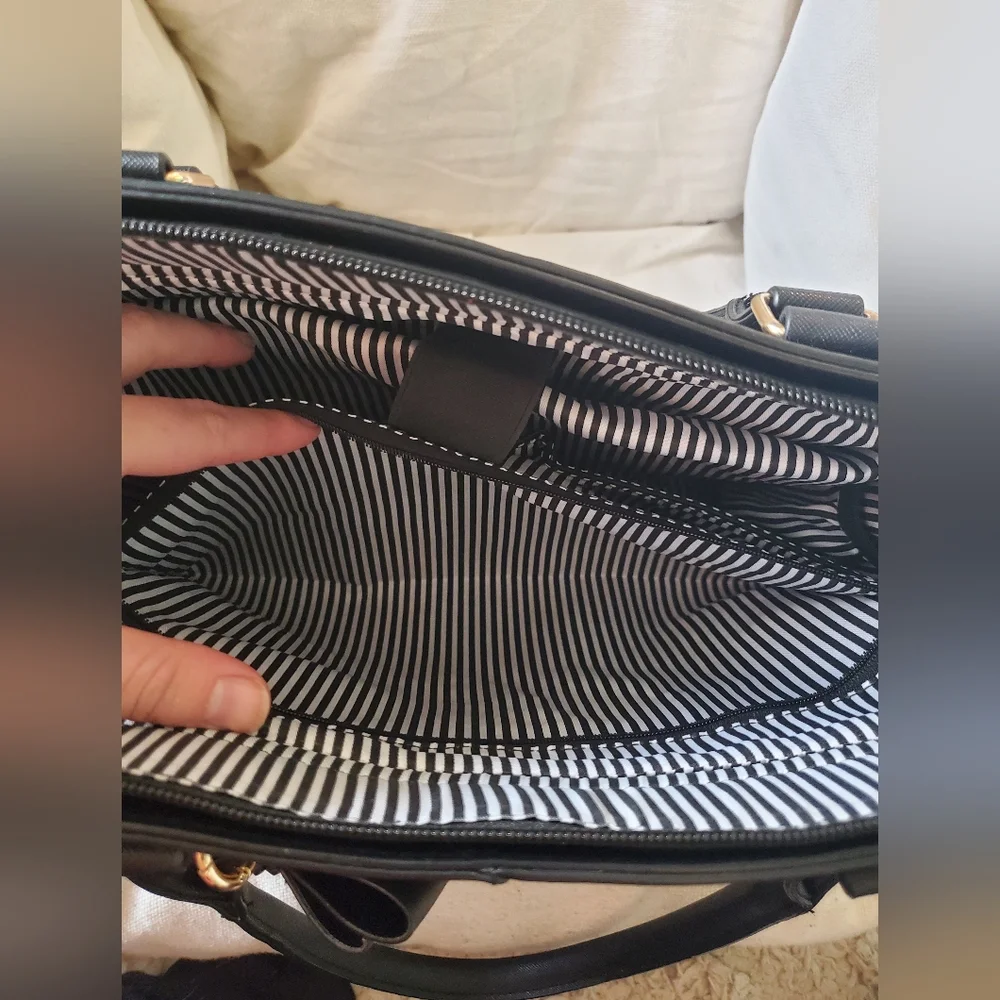 Women's Ecosusi black labtop tote bag - Picture 5 of 10